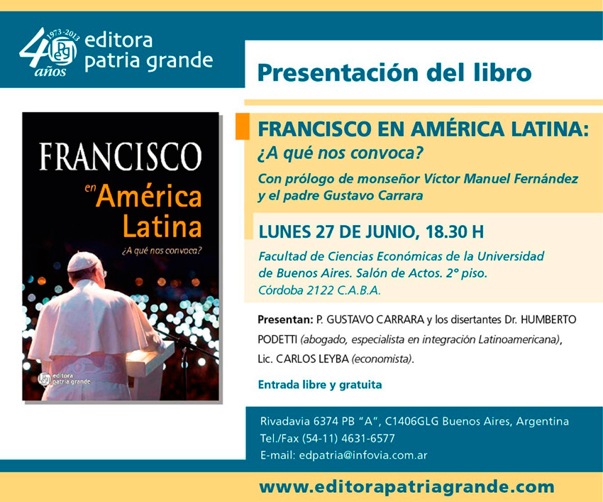 Presentación libro "Francisco en América Latina"